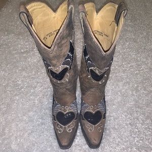Corral Sequin Heart Boots